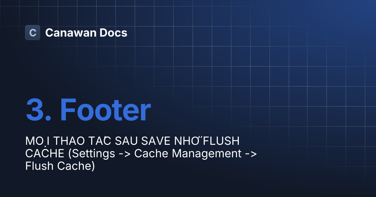 3. Footer | Canawan Docs